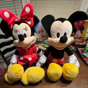 Mickey & Minnie Mouse Disney🐭 16" Plush Set 💞 Nwt